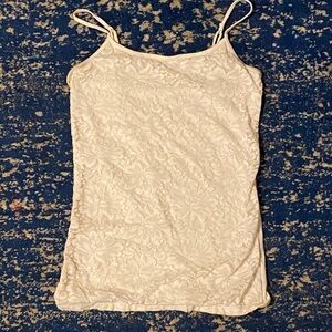 Aeropostale White Floral Lace Camisole